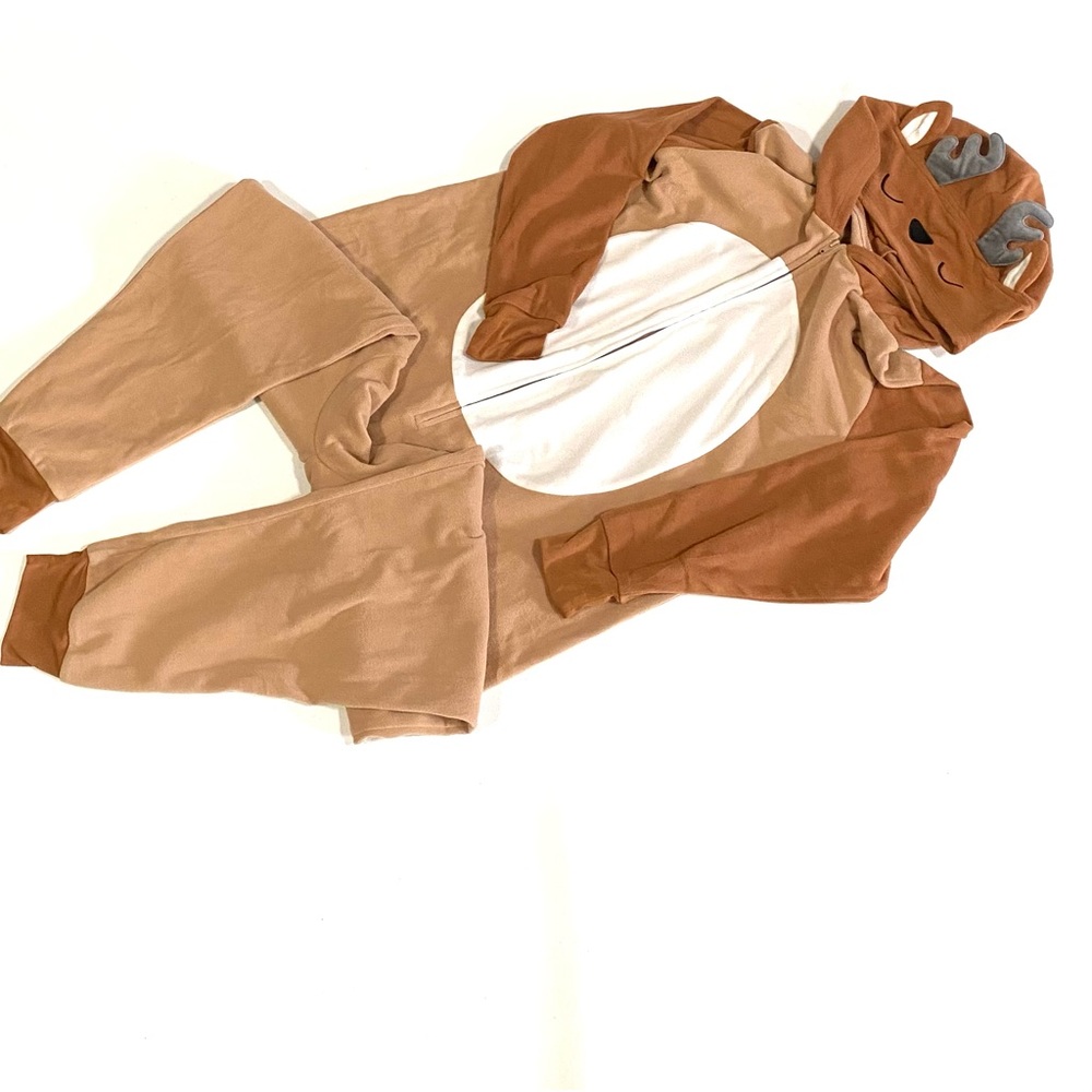 Women’s large reindeer pajamas onesie costume
